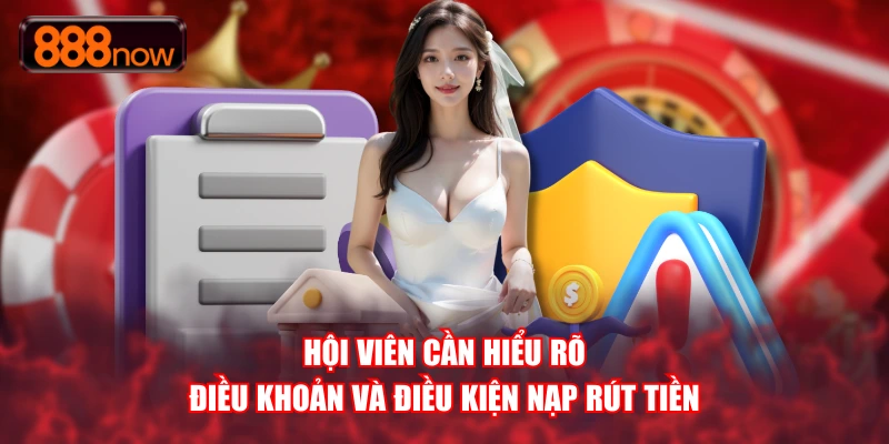 Hội viên cần hiểu rõ điều khoản và điều kiện nạp rút tiền